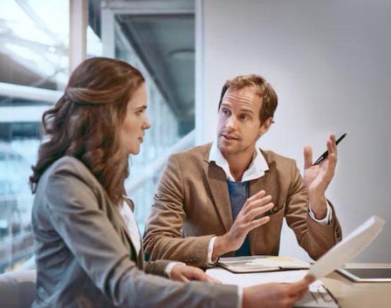 business-man-business-woman-conversation